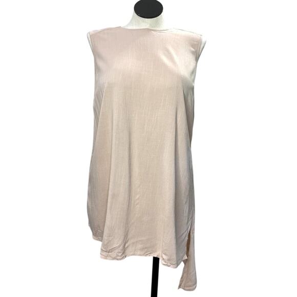 H by Halston Plus Size 18W Tunic Top Asymmetrical Textured Crepe Minimalist - Picture 1 of 9